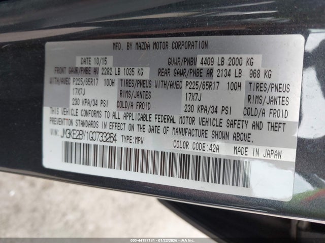 JM3KE2BY1G0733264 Mazda CX-5 SPORT