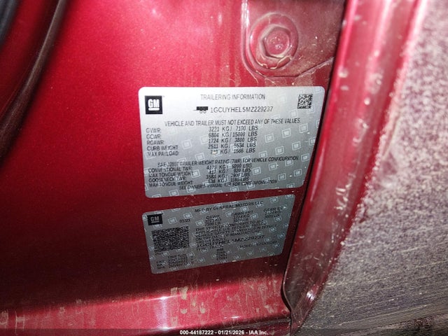1GCUYHEL5MZ229237 Chevrolet Silverado 1500 4wd Short Bed High Country