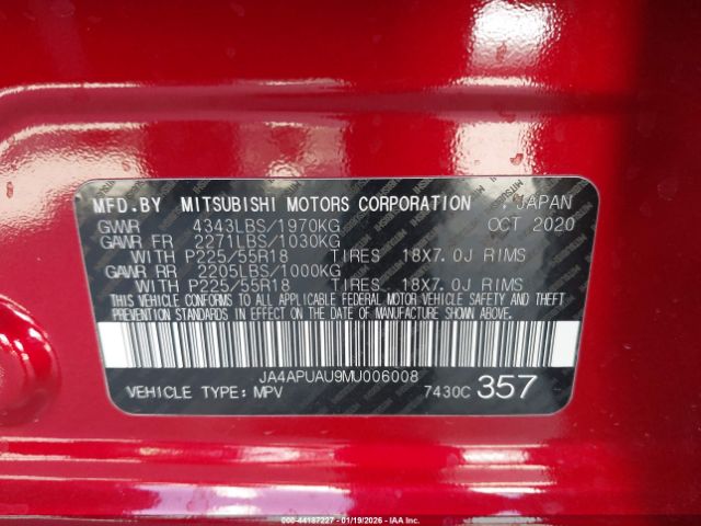 2021 MITSUBISHI OUTLANDER SPORT JA4APUAU9MU006008 Photo 8