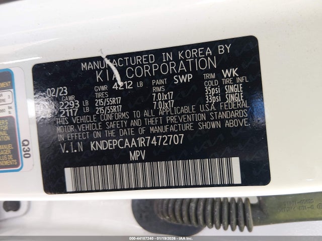 KNDEPCAA1R7472707 KIA Seltos Lx
