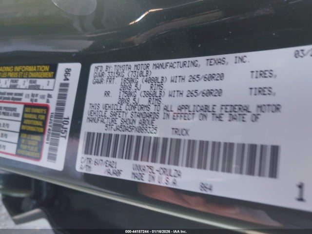 Toyota Tundra Limited 2023 5TFJA5DA5PX089325 Image 9