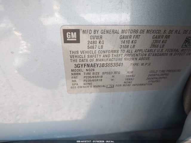 2011 CADILLAC SRX 3GYFNAEY3BS653041 Photo 8