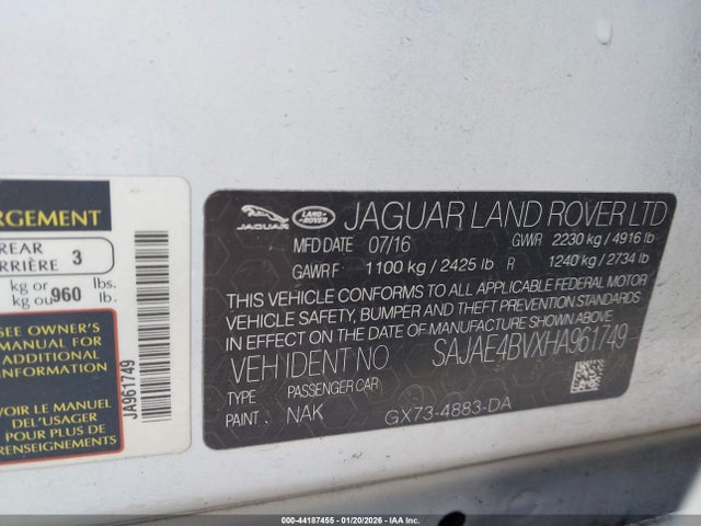 2017 JAGUAR XE SAJAE4BVXHA961749 Photo 8