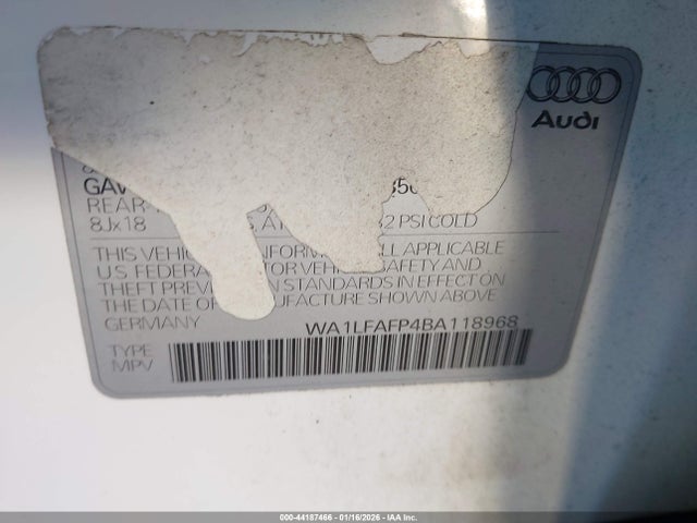 Продажа на аукционе авто 2011 Audi Q5 2.0t Premium, vin: WA1LFAFP4BA118968, номер лота: 44187466