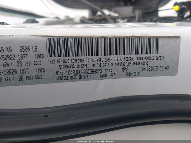 1C4RJFCG0GC364573 Jeep Grand Cherokee Overland