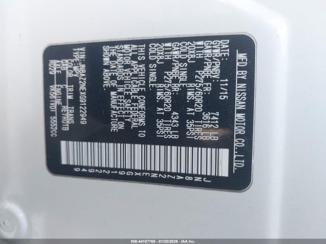 JN8AZ2NEXG9122949 Infiniti QX80