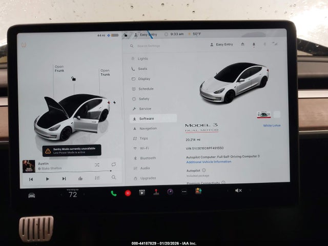 Aukcja sprzedaży 2023 Tesla Model 3 Performance Dual Motor All-wheel Drive, vin: 5YJ3E1EC6PF491550, numer aukcji: 44187829