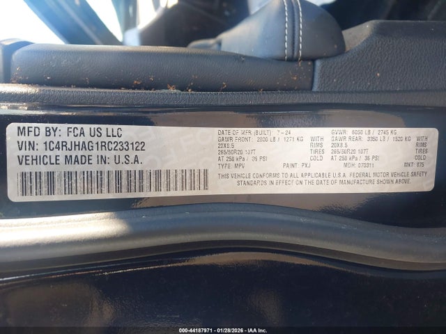2024 JEEP GRAND CHEROKEE 1C4RJHAG1RC233122 Photo 8