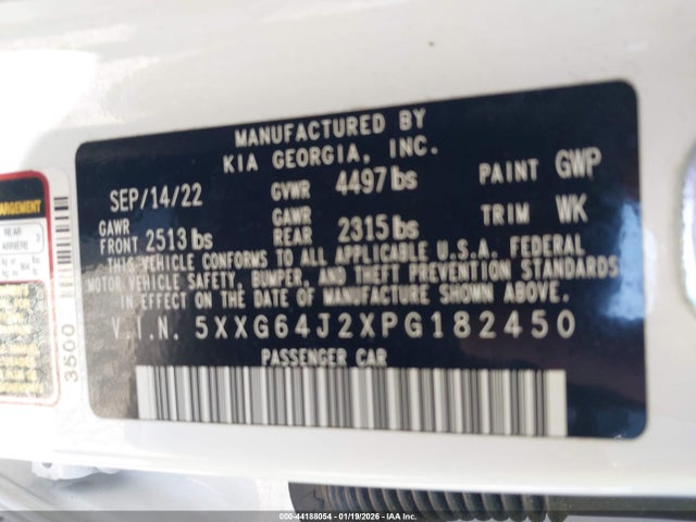 5XXG64J2XPG182450 KIA K5 Gt-line