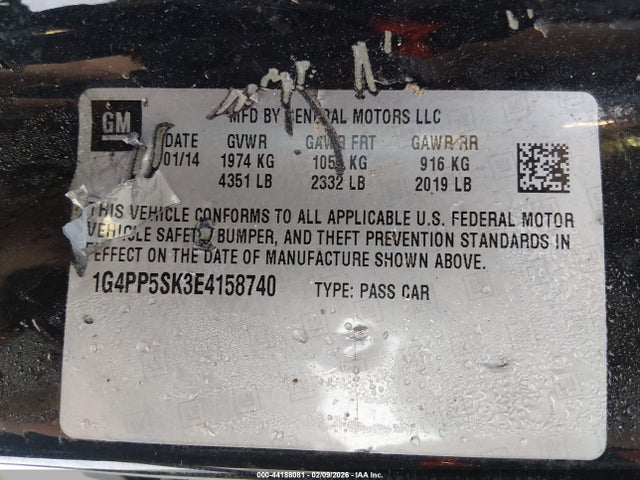 Buick Verano 2014 1G4PP5SK3E4158740 Image 9