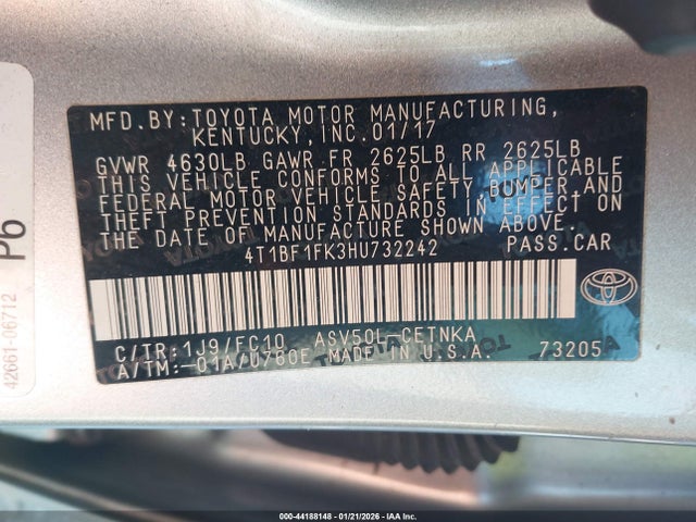 Toyota CAMRY LE 2017 4T1BF1FK3HU732242 Image 9