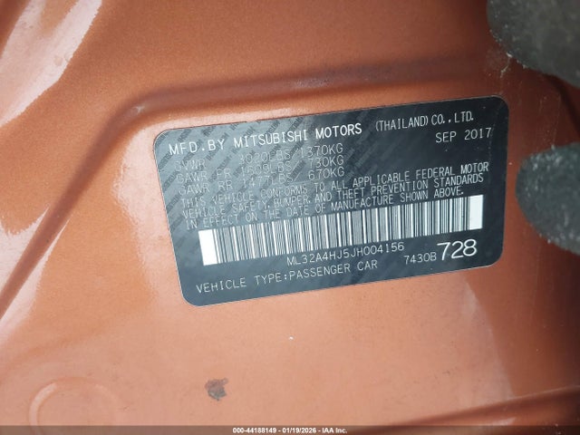 2018 MITSUBISHI MIRAGE ML32A4HJ5JH004156 Photo 8