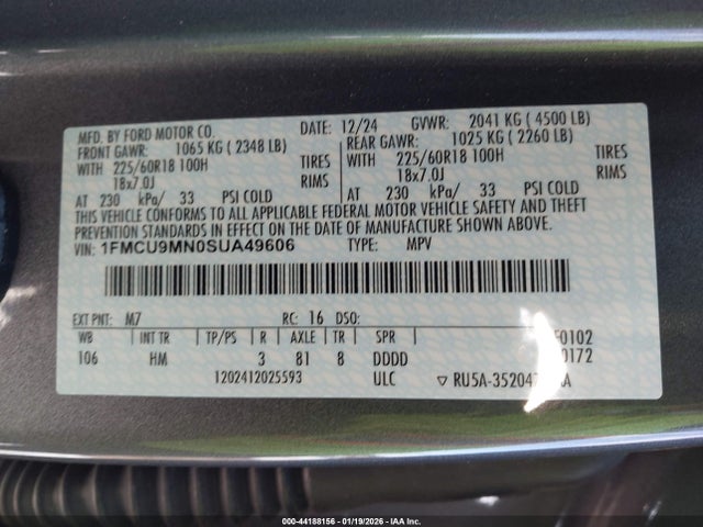 2025 FORD ESCAPE 1FMCU9MN0SUA49606 Photo 8