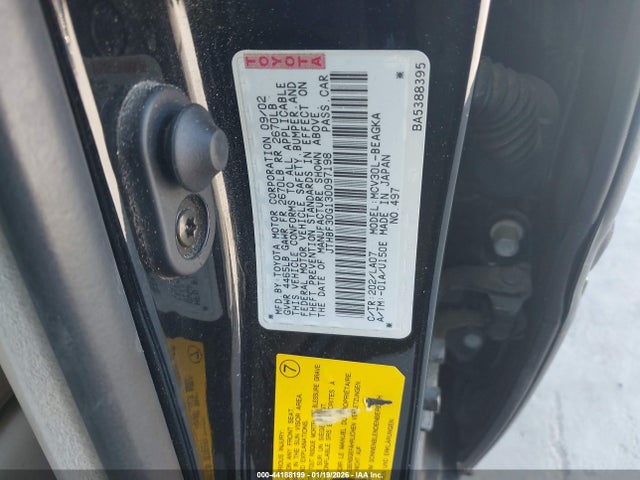 2003 LEXUS ES 300 JTHBF30G130097198 Photo 8