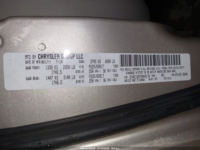 2014 CHRYSLER TOWN & COUNTRY 2C4RC1BG7ER445170 Photo 8