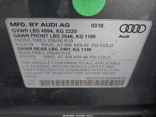 2018 AUDI Q3 WA1ECCFS3JR029135 Photo 8