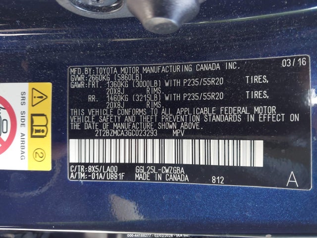 Продаж на аукціоні авто 2016 Lexus Rx 350, vin: 2T2BZMCA3GC023293, номер лоту: 44188277
