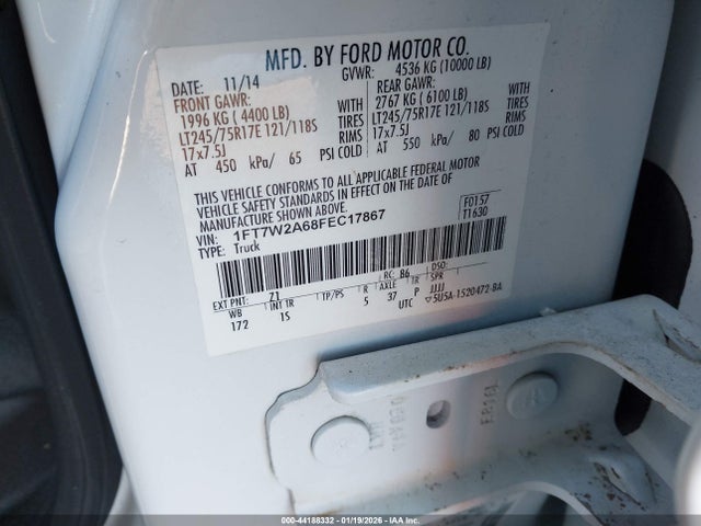 1FT7W2A68FEC17867 Ford F-250 Xl