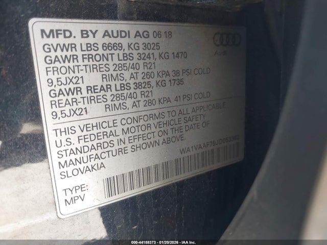 2018 AUDI Q7 WA1VAAF79JD053362 Photo 8