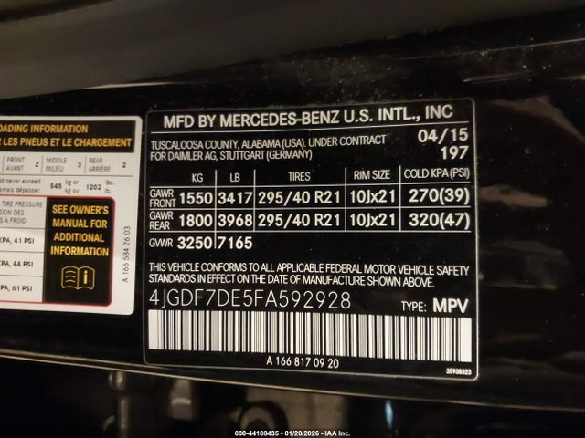 2015 MERCEDES-BENZ GL 550 4JGDF7DE5FA592928 Photo 8