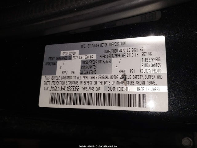 2020 MAZDA MAZDA6 JM1GL1UM4L1523058 Photo 8