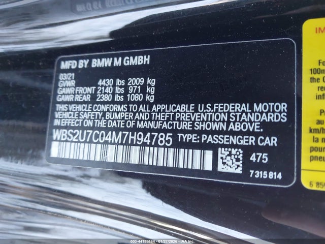 2021 BMW M2 WBS2U7C04M7H94785 Photo 8