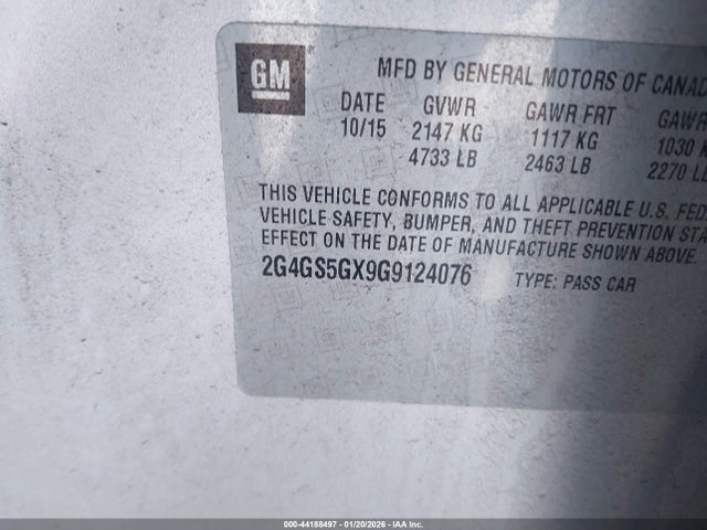 Aukcja sprzedaży 2016 Buick Regal Turbo Premium Ii, vin: 2G4GS5GX9G9124076, numer aukcji: 44188497