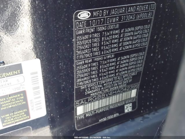 2017 LAND ROVER DISCOVERY SALRGBBV4HA042399 Photo 8