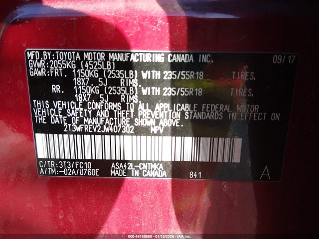 Toyota Rav4 Adventure 2018 2T3WFREV2JW407302 Image 9