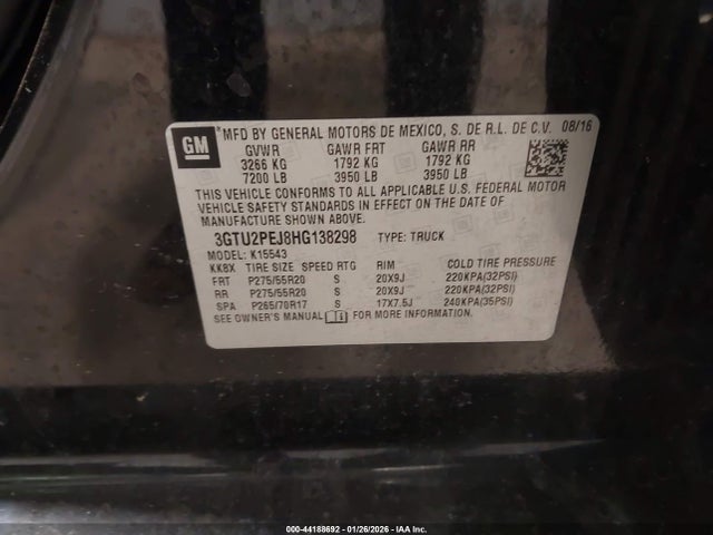 3GTU2PEJ8HG138298 GMC Sierra 1500 Denali