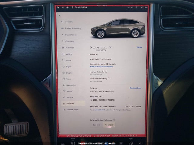 Aukcja sprzedaży 2016 Tesla Model X, vin: 5YJXCBE21GF019065, numer aukcji: 44188765