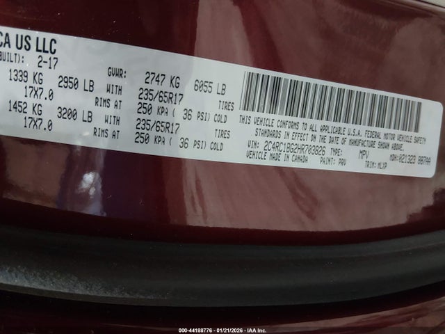 2017 CHRYSLER PACIFICA 2C4RC1BG2HR703826 Photo 8