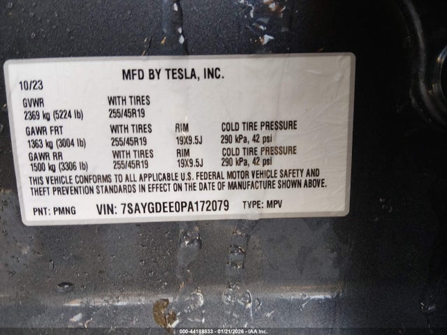 2023 TESLA MODEL Y 7SAYGDEE0PA172079 Photo 8