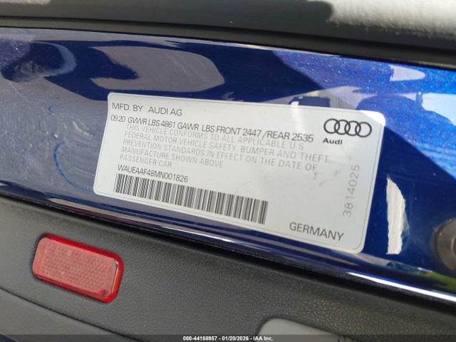 2021 AUDI A4 WAUEAAF48MN001826 Photo 8