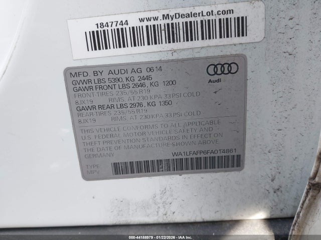 2015 AUDI Q5 WA1LFAFP6FA014861 Photo 8