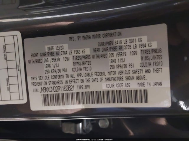 JM3KKCHD2R1153621 Mazda Cx-90 3.3 Turbo Preferred Plus