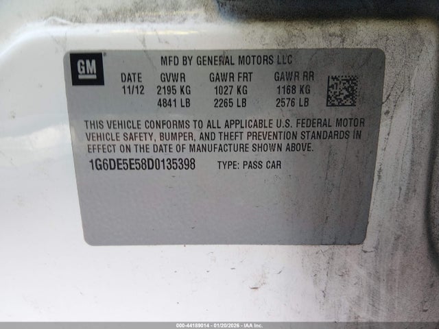 2013 CADILLAC CTS 1G6DE5E58D0135398 Photo 8