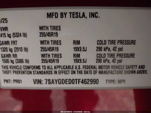 2026 TESLA MODEL Y 7SAYGDED0TF462990 Photo 8