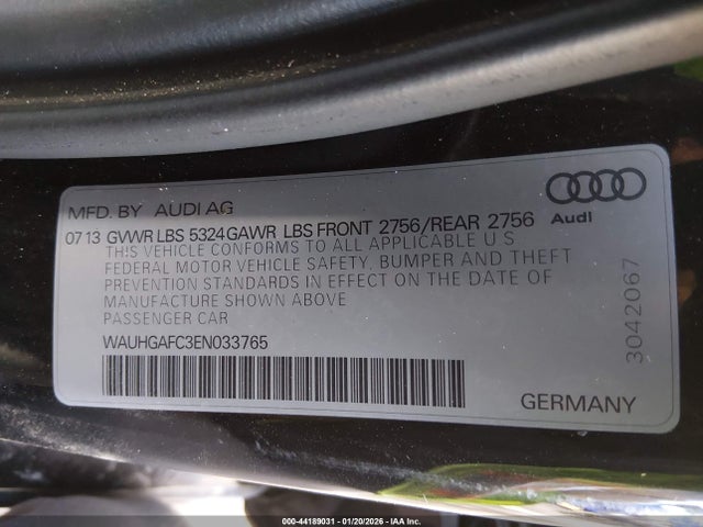 2014 AUDI A6 WAUHGAFC3EN033765 Photo 8