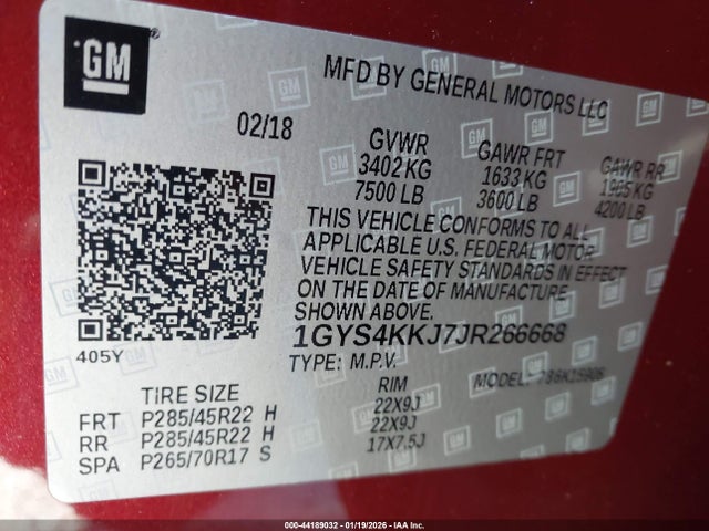 2018 CADILLAC ESCALADE ESV 1GYS4KKJ7JR266668 Photo 8