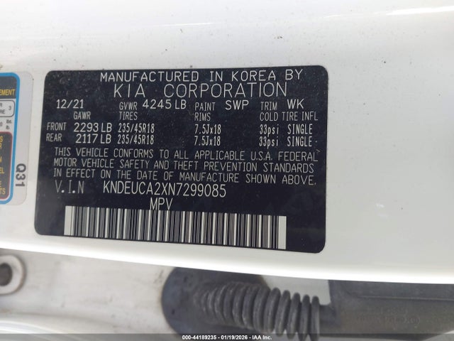 2022 KIA SELTOS KNDEUCA2XN7299085 Photo 8