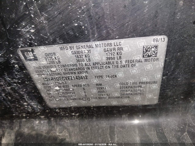 Aukcja sprzedaży 2014 Gmc Sierra 1500 Sle, vin: 1GTR1UECXEZ143412, numer aukcji: 44189260