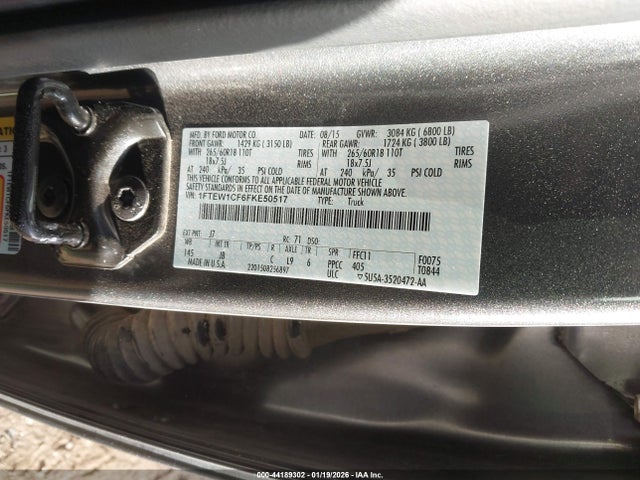 Ford F-150 Xlt 2015 1FTEW1CF6FKE50517 Image 9