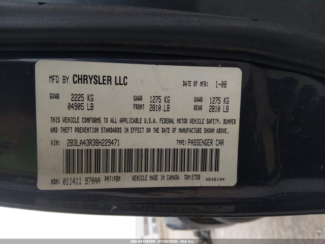 Aukcja sprzedaży 2008 Dodge Charger, vin: 2B3LA43R38H229471, numer aukcji: 44189399