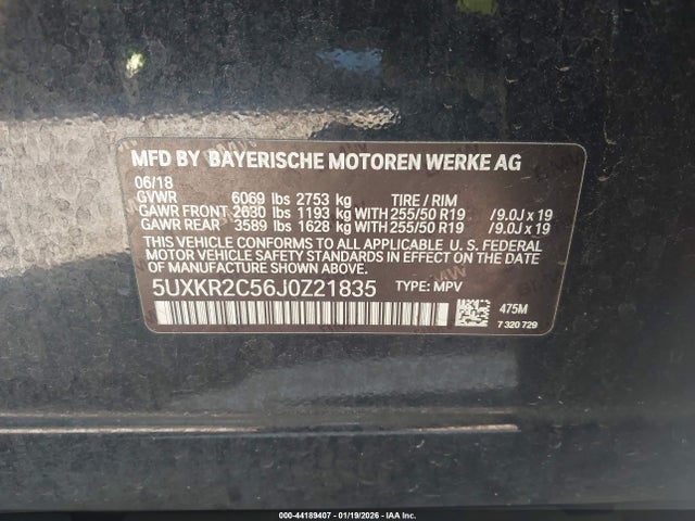 Aukcja sprzedaży 2018 Bmw X5 Sdrive35i, vin: 5UXKR2C56J0Z21835, numer aukcji: 44189407