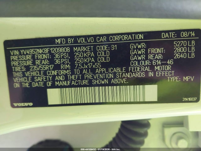 2015 VOLVO XC70 YV4952NK8F1209808 Photo 8