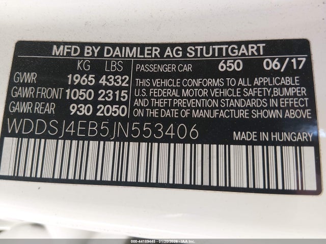 Mercedes-Benz CLA 250 2018 WDDSJ4EB5JN553406 Image 9