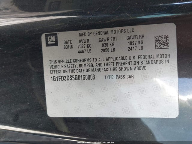 2016 CHEVROLET CAMARO 1G1FD3DS5G0160003 Photo 8