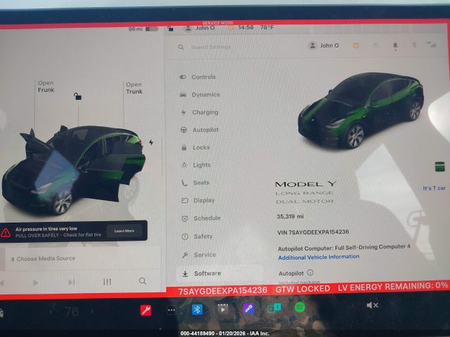 7SAYGDEEXPA154236 Tesla Model Y Awd/long Range Dual Motor All-wheel Drive