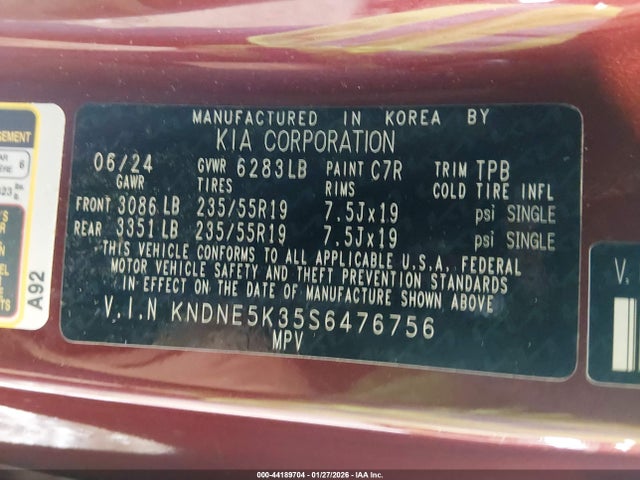 KIA Carnival Mpv Sx 2025 KNDNE5K35S6476756 Image 9